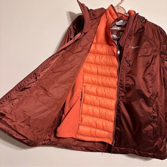 Columbia Interchange Oak Ridge Omni Heat Coat in Beetroot 1X NWT - Picture 8 of 11
